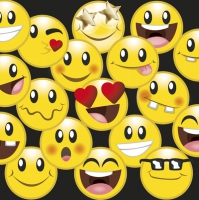 Servietten 33x33 cm - Smileys
