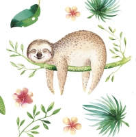 Servietten 33x33 cm - Positive Sloth