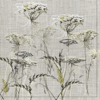 Servietten 33x33 cm - Achillea Sketch on a Linen Background