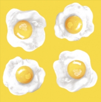 Servietten 33x33 cm - Fried Eggs Yellow Green