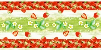 Tischläufer 40 cm x 24 ldm. - Strawberry
