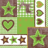 Linclass Servietten 40x40 cm - LOTTA grn-braun Linclass Servietten 40x40 cm - LOTTA grn-braun