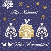 Linclass Servietten 40x40 cm - Ella (blau) Linclass Servietten 40x40 cm - Ella (blau)