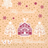 Tissue Servietten 40x40 cm - Ella  (aprikot)