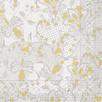 Tissue Servietten 40x40 cm - Dion  (grau/gelb)
