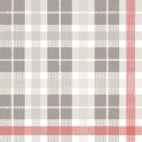 Linclass Servietten 40x40 cm - Fred (grau/rot) Linclass Servietten 40x40 cm - Fred (grau/rot)
