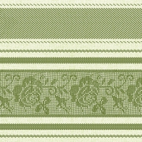 Linclass Servietten 40x40 cm - Ina  (lemon/grün)