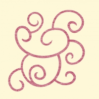 Linclass Servietten 40x40 cm - Flow  (champagner/bordeaux)