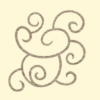 Linclass Servietten 40x40 cm - Flow  (champagner/braun)