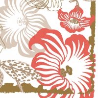 Linclass Servietten 40x40 cm - Mara  (rot/braun)