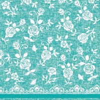 Linclass Servietten 40x40 cm - Lace (türkis) Linclass Servietten 40x40 cm - Lace (türkis)
