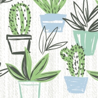 Linclass Servietten 40x40 cm - Sancho  (grün/blau)