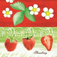 Linclass Servietten 40x40 cm - Strawberry
