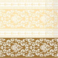 Tissue Servietten 33x33 cm - Pascal  (gold/creme)
