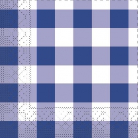 Tissue Servietten 33x33 cm - Karo (blau) Tissue Servietten 33x33 cm - Karo (blau)