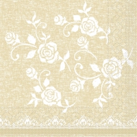 Tissue Servietten 33x33 cm - Lace  (beige)