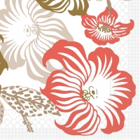 Tissue Servietten 33x33 cm - Mara  (rot/braun)