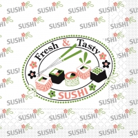 Tissue Servietten 33x33 cm - Sushi Fresh & Tasty