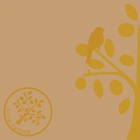 Linclass Servietten 40x40 cm - Love Nature-Baum  (naturbraun)