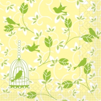 Tissue Servietten 33x33 cm - Alice  (gelb/grün)