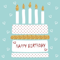 Servietten 33x33 cm - Happy Birthday Servietten 33x33 cm - Happy Birthday