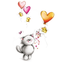 Servietten 33x33 cm - Best friends