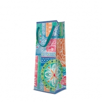 10 Geschenktaschen - Patchwork Jeans bottle