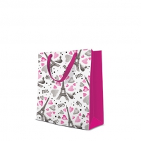 10 Geschenktaschen - I Love Paris medium