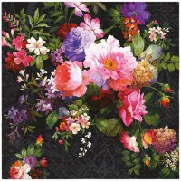 Servietten 33x33 cm - Roses on Velvet