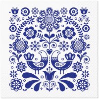 Servietten 33x33 cm - Folk Stamp