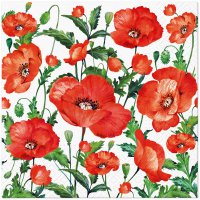 Servietten 33x33 cm - Flanders Poppy