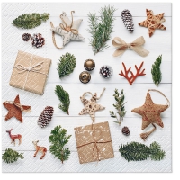 Servietten 33x33 cm - Natural Christmas