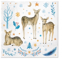 Servietten 33x33 cm - Reindeer Family