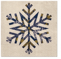Servietten 33x33 cm - Big Snowflake