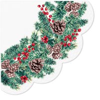 Servietten - Rund - Winter Branches