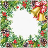 Servietten 33x33 cm - Glory Christmas Frame