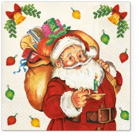 Servietten 33x33 cm - Santa Claus with Gifts