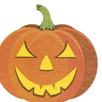 Gestanzte Servietten - Halloween pumpkin