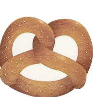 Gestanzte Servietten - Bavarian brezen