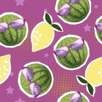 Servietten 33x33 cm - Lemons n watermelons