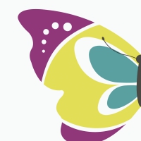 Gestanzte Servietten - Silhouettes Butterfly