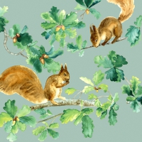 Servietten 33x33 cm - Squirrels