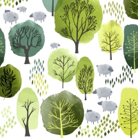 Servietten 33x33 cm - In the hills