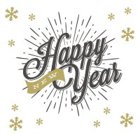 Servietten 33x33 cm - New year