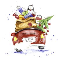 Servietten 33x33 cm - Xmas drive