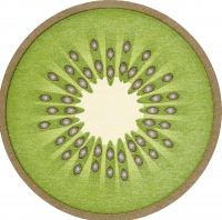 Gestanzte Servietten - Kiwi