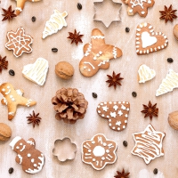 Servietten 24x24 cm - Christmas cookies