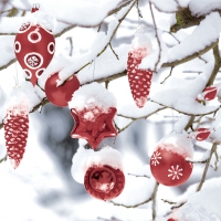 Servietten 33x33 cm - Winter snowy