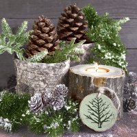 Servietten 33x33 cm - Natural composition