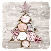 Servietten 33x33 cm - Framed baubles